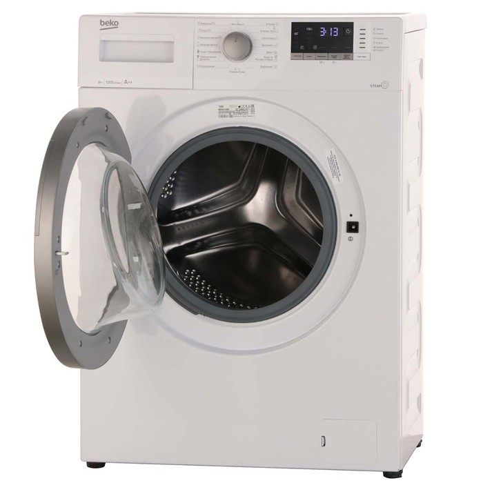 Стиральная машина Beko WSDN 63512ZSW, класс А, 1000 об/мин, до 6 кг, дисплей, бело/серая - фото 51485973