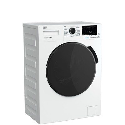 Стиральная машина Beko WSPE 6H616W, класс A, 1200 об/мин, до 6.5 кг, бело-чёрная