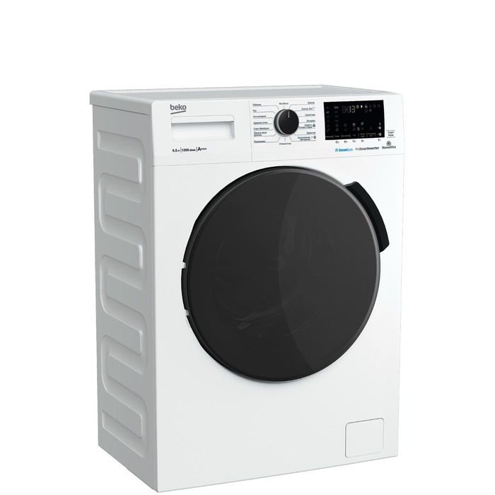 Стиральная машина Beko WSPE 6H616W, класс A++, 1200 об/мин, до 6.5 кг, бело/черная - фото 51485978