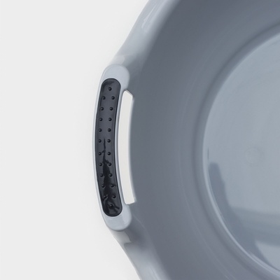 Таз с ручками, 16 л, 44.5×43×21.5 см, круглый, серый