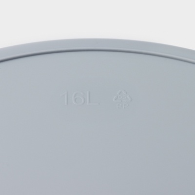 Таз с ручками, 16 л, 44.5×43×21.5 см, круглый, серый