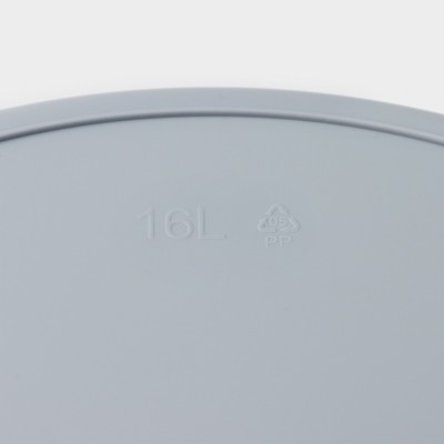 Таз с ручками, 16 л, 44.5×43×21.5 см, круглый, серый