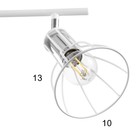 Светильник "Бостон" 4х60Вт Е14 белый/хром - фото 23348662