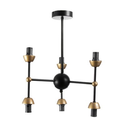 Основание для люстры лофт 6×60 Вт Е14 черный