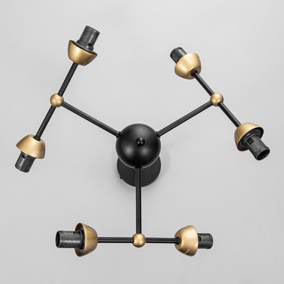 Основание для люстры лофт 6×60 Вт Е14 черный