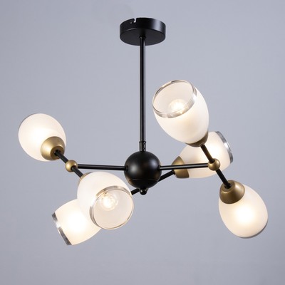 Основание для люстры лофт 6×60 Вт Е14 черный