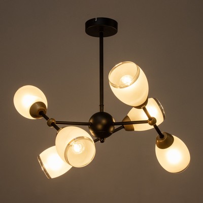 Основание для люстры лофт 6×60 Вт Е14 черный