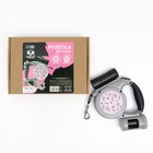 Рулетка с фонарем и отсеком для пакетов 5 м, max = 50 кг, серая - фото 23234082