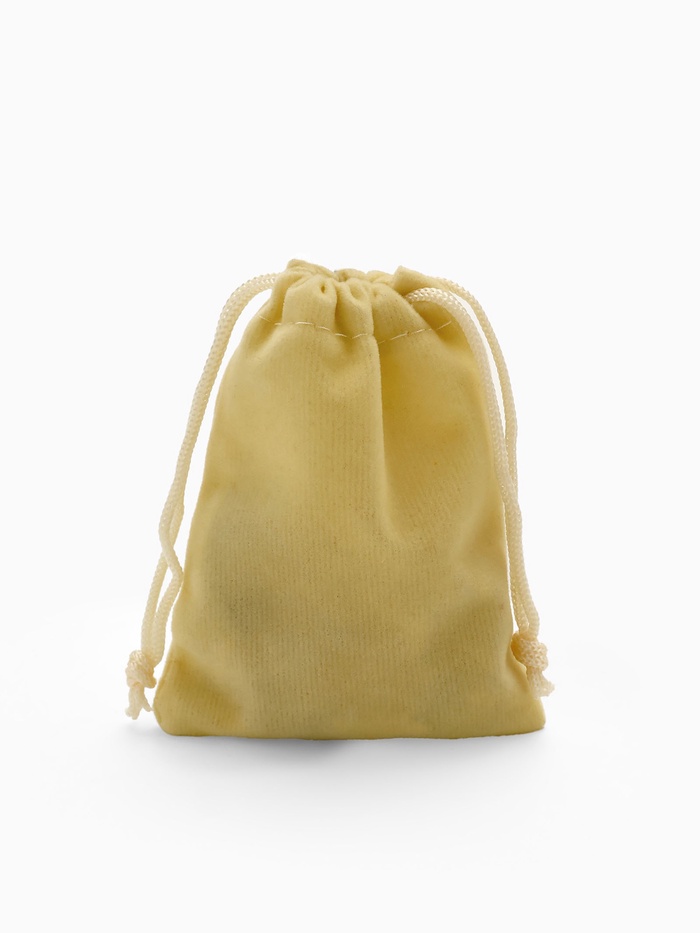 Мешочек бархатный, 7×9 см, жёлто-песочный - Фото 1