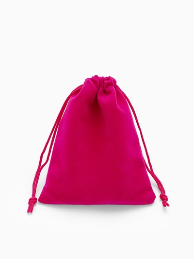 Мешочек бархатный, 10×12 см, розовый
