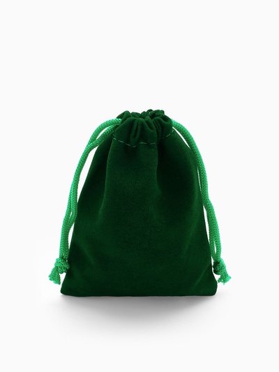 Мешочек бархатный, 7×9 см, (± 1 см), фасовка 50 шт., зелёный