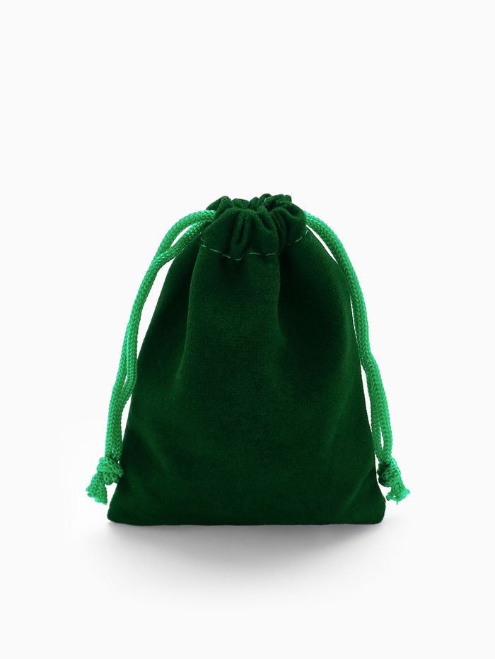 Мешочек бархатный, 7×9 см, (± 1 см), фасовка 50 шт., зелёный - Фото 1