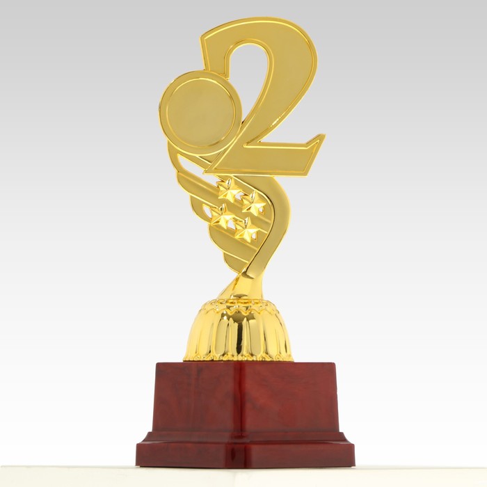 Кубок «2 место», наградная фигура, золото, подставка пластик, 16,8 × 6,2 × 6,4 см. - Фото 1
