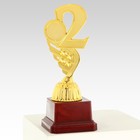 Кубок «2 место», наградная фигура, золото, подставка пластик, 16,8 × 6,2 × 6,4 см. - Фото 3
