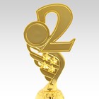 Кубок «2 место», наградная фигура, золото, подставка пластик, 16,8 × 6,2 × 6,4 см. - фото 8512563
