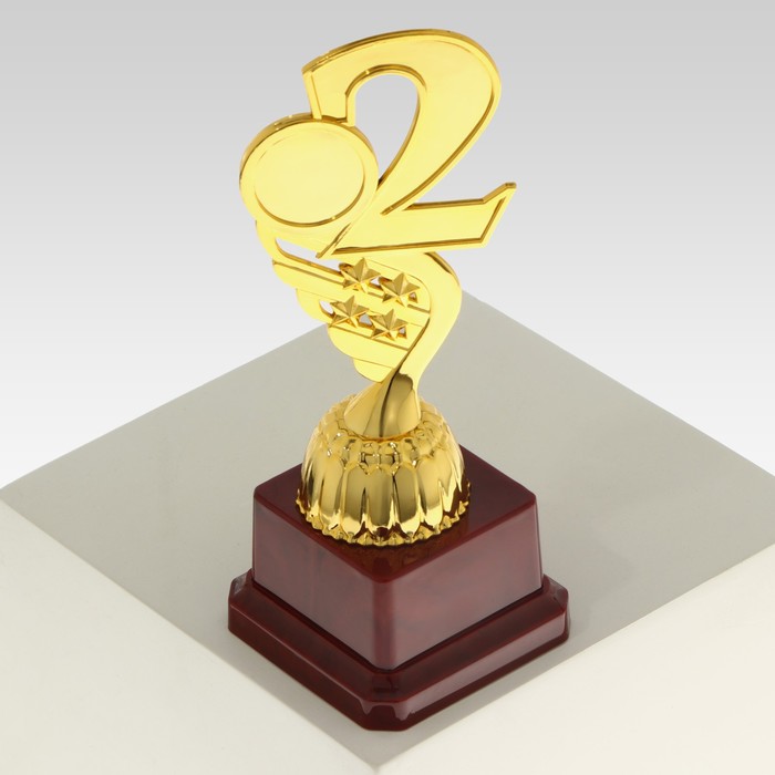 Кубок «2 место», наградная фигура, золото, подставка пластик, 16,8 × 6,2 × 6,4 см. - фото 1909379790