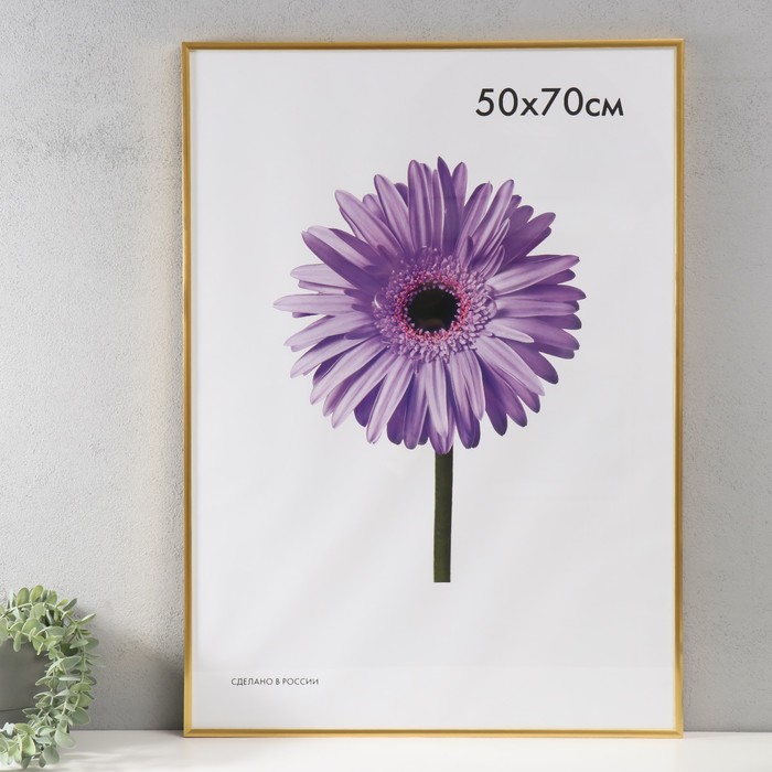 Фоторамка пластик Lida 50х70 см золото (пластиковый экран) - Фото 1