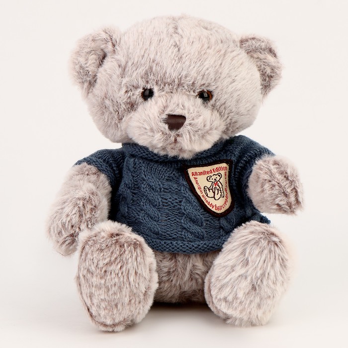 Мягкая игрушка «Медведь», 20 см, в кофте, серая - Фото 1