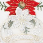 Скатерть Этель «Пуансеттия» с вышивкой, 85 х 85 ±5 см, п/э - фото 4403189