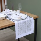 Дорожка на стол «Этель» с пайетками, 40×90±5 см, белая - Фото 2