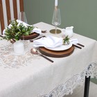 Скатерть «Этель. Ажурная», 120×150±5 см, бежевая - Фото 2