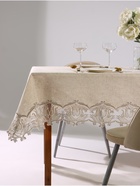 Скатерть «Этель. Ажурная», 150×220±5 см, бежевая - Фото 2