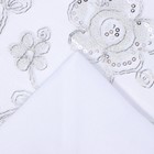 Скатерть «Этель» с пайетками, 110×160±5 см, белая - Фото 5