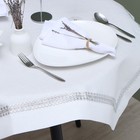 Скатерть «Этель» со стразами, 85×85±5 см, белая - Фото 2