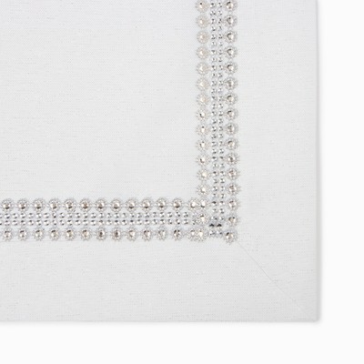 Скатерть «Этель» со стразами, 85×85±5 см, белая