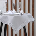 Скатерть Этель со стразами, 85×85 ±5 см, цвет серый, п/э - Фото 1