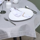 Скатерть Этель со стразами, 85×85 ±5 см, цвет серый, п/э - Фото 2