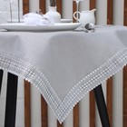 Скатерть Этель со стразами, 85×85 ±5 см, цвет серый, п/э - Фото 3