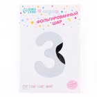 Воздушный шар фольгированный 40" «Цифра 3» 9883104 - фото 319719915