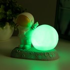 Фигурка светящаяся RISALUX «Крутой космонавт», LED-ночник, 2 Вт, RGB, от батареек 3×LR44, бело-золотой, 11×6×11 см - Фото 9