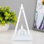 Светодиодная свеча в подсвечнике RISALUX «Пирамидка», LED-ночник, 2×AAA, белый, 9.5×9.5×17 см - Фото 1