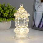 Светодиодная свеча в подсвечнике RISALUX «В хрустале», ночник LED, 3×LR1130, белый, 7.5×7.5×14.5 см - Фото 2