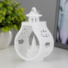 Светодиодная свеча в подсвечнике RISALUX «Застывшая», ночник LED, 3×LR1130, белый, 5×7.5×12 см - Фото 1