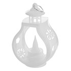 Светодиодная свеча в подсвечнике RISALUX «Застывшая», ночник LED, 3×LR1130, белый, 5×7.5×12 см - Фото 7