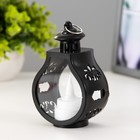 Светодиодная свеча в подсвечнике RISALUX «Застывшая», ночник LED, 3×LR1130, чёрный, 5×7.5×12 см - Фото 1