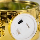 Светодиодная свеча в подсвечнике RISALUX «Застывшая», ночник LED, 3×LR1130, золотой, 5×7.5×12 см - Фото 7