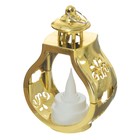 Светодиодная свеча в подсвечнике RISALUX «Застывшая», ночник LED, 3×LR1130, золотой, 5×7.5×12 см - Фото 8