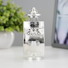 Светодиодная свеча в подсвечнике RISALUX «Застывшая», ночник LED, 3×LR1130, серебро, 5×7.5×12 см - Фото 4