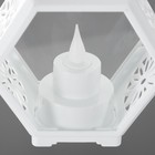 Ночник "Свеча в гексе" 3хLR1130 белый 6х11х15 см RISALUX - фото 24269191