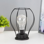 Ночник RISALUX «Тат», LED, от батареек 3хAA, 19×19×21 см, чёрный - Фото 1
