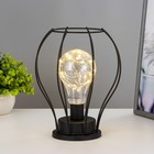 Ночник RISALUX «Тат», LED, от батареек 3хAA, 19×19×21 см, чёрный - Фото 2