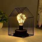 Ночник "Бети" от батареек 3хАА черный 13х13х17 см RISALUX - фото 24269245