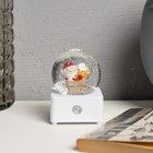 Светодиодная фигура «Шар с Дедом Морозом» 10 × 14.3 × 10 см, пластик, USB, свечение тёплое белое - Фото 4