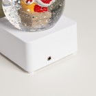 Светодиодная фигура «Шар с Дедом Морозом» 10 × 14.3 × 10 см, пластик, USB, свечение тёплое белое - Фото 5