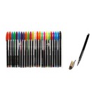 Набор гелевых ручек 24 цвета флуоренцентные, пастель, металлик, в блистере на кнопке - фото 24301684