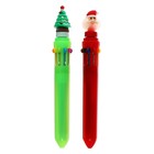 Ручка шариковая автоматическая 10-ти цветная, МИКС Новый год-спиннер - фото 11536797